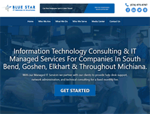 Tablet Screenshot of bluestarpro.com